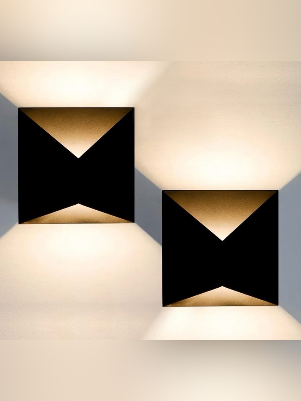 Set of 2 Outdoor Wall Lights Modern Up Down LED Outdoor Wall Sconces, Waterproof